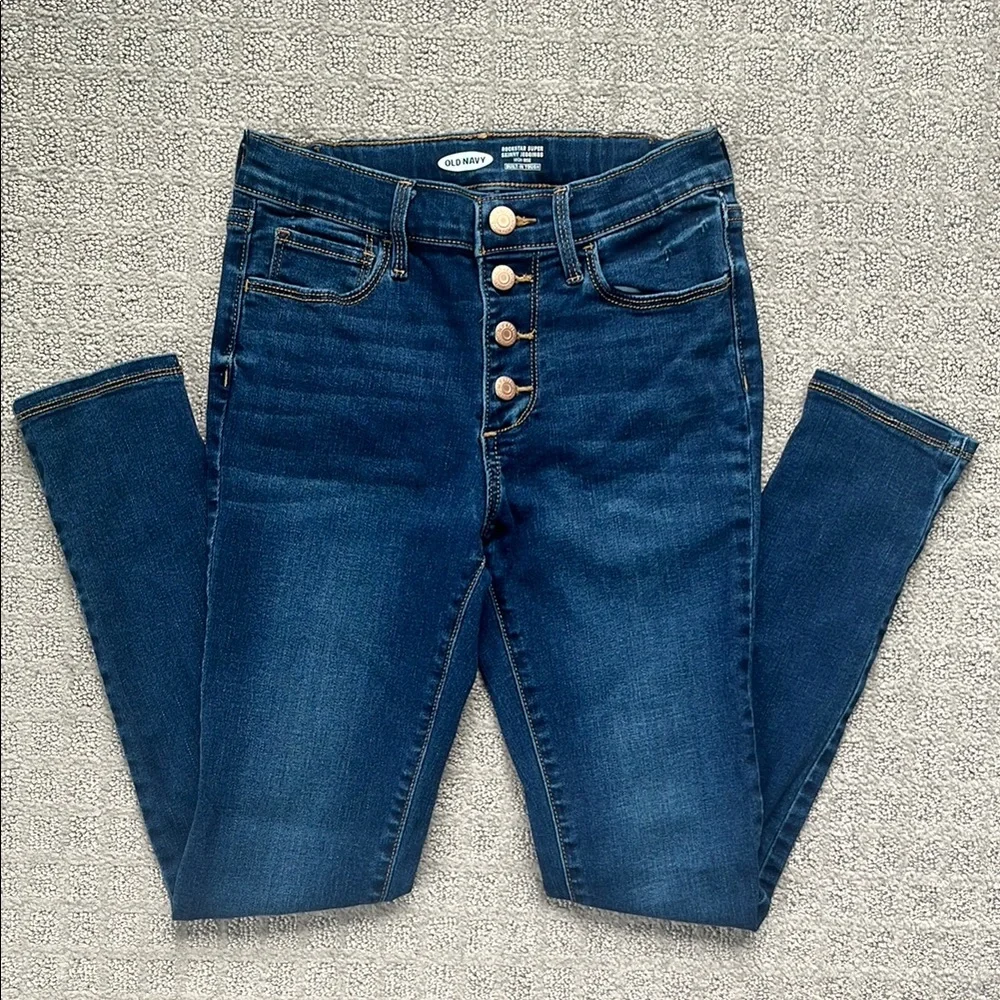 Old Navy Girls Rockstar Super Skinny High Rise Jeggings Size 10